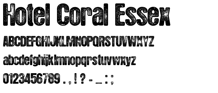 Hotel Coral Essex font